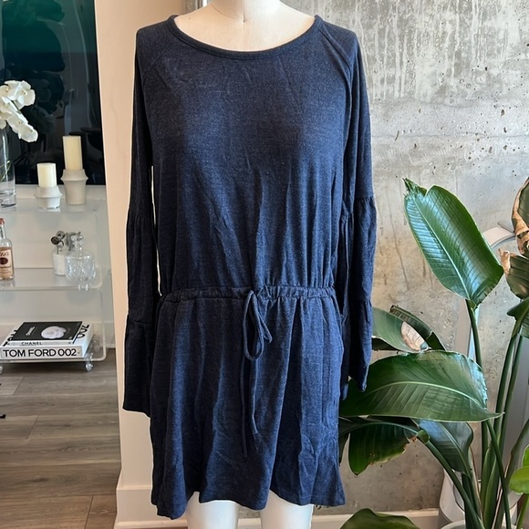 Chaser Heathered Navy Casual Dress - Picture 1 of 6